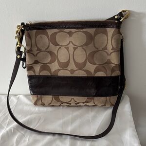 Coach Brown and Tan Crossbody Bag